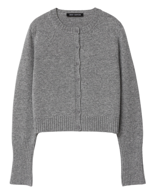 Iris Von Arnim Vermont Cashmere Cardigan in Platinum, Size X-Small