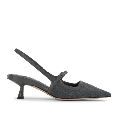 Jimmy Choo Didi 45 Flannel Slingback Pumps in Storm