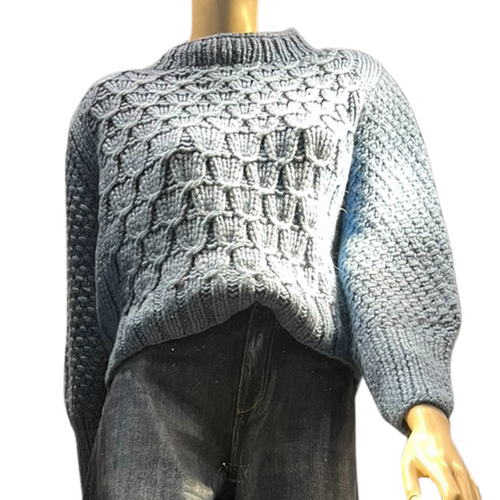 Iris Von Arnim Hope Cashmere Sweater in Lake, Size Medium/Large