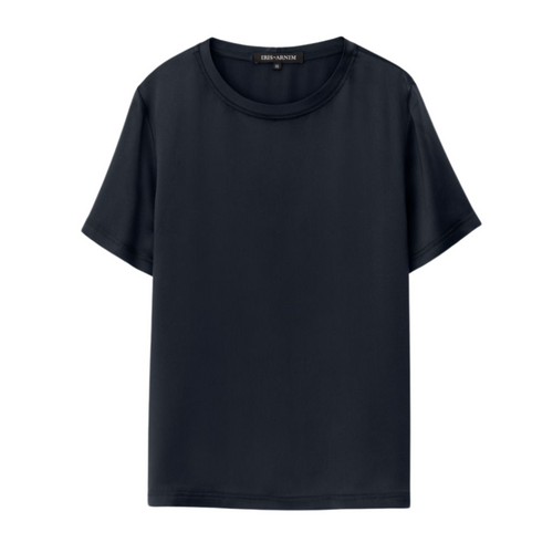 Iris Von Arnim Avalon Silk T-Shirt in Midnight