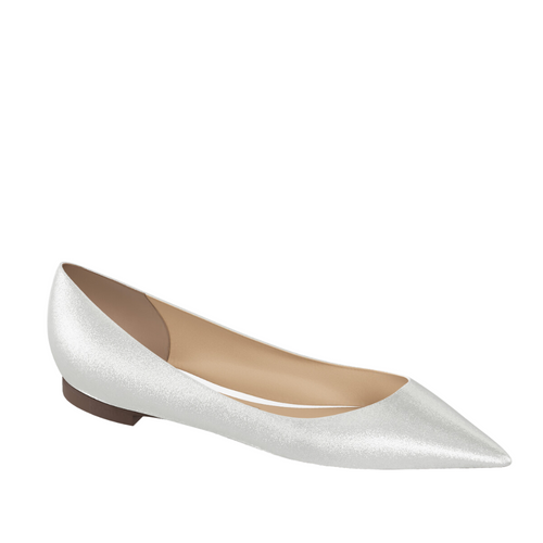 Jimmy Choo Romy Coarse Glitter Fabric Flats