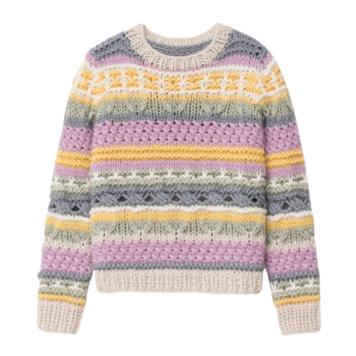 Iris Von Arnim Vitanella Cashmere-Silk Sweater in Multi, Size M/L