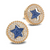 COOMI 20K Yellow Gold Crystal Blue Star Stud Earrings