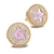 COOMI 20K Yellow Gold Crystal Pink Star Stud Earrings
