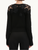 Oscar de la Renta Floral Guipure Lace Cardigan in Black, Size X-Small