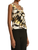 Oscar de la Renta Abstract Butterfly Printed Tank in Black Multi, Size Large