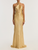 *VIRTUAL TRUNK SHOW* Oscar de la Renta Halter Neck Ombre Bugle Bead Lame Gown