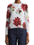 Oscar de la Renta Peony Printed Cardigan in Blue Quartz, Size Medium