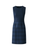Akris Check Wool Sheath Dress in Denim-Black