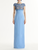 *VIRTUAL TRUNK SHOW* Oscar de la Renta Cap Sleeve Bitty Hoya Flowers Embroidered Gown