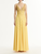 *VIRTUAL TRUNK SHOW* Oscar de la Renta Sleeveless Bitty Hoya Flowers Embroidered V Neck Gown