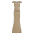 Chiara Boni La Petite Robe Sinny Splendid Long Gown in Gold, Size 42