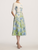 Oscar de la Renta Degradé Allium Cotton Poplin Dress in Blue/White, Size 10
