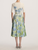 Oscar de la Renta Degradé Allium Cotton Poplin Dress in Blue/White, Size 10