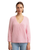 Iris Von Arnim Fallou V-Neck Cashmere Sweater in Light Rose