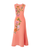 Carolina Herrera Floral-Embroidered Midi Dress in Sunset Multi, Size 16