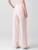 Akris Finnian Wide Cotton Denim Stretch Pants in Powder Pink, Size 6