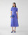 Carolina Herrera Draped Midi Dress with Belt in Bluebell