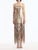  *VIRTUAL TRUNK SHOW* Oscar de la Renta Sleeveless Sequin Fringe Cocktail Dress