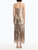  *VIRTUAL TRUNK SHOW* Oscar de la Renta Sleeveless Sequin Fringe Cocktail Dress