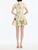 *VIRTUAL TRUNK SHOW* Oscar de la Renta Short Sleeve Chine Multi Floral Poplin Day Dress