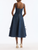 *VIRTUAL TRUNK SHOW* Oscar de la Renta Sleeveless Pineapple Embroidered Denim Day Dress