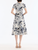 *VIRTUAL TRUNK SHOW* Oscar de la Renta Tonal Tropical Print Long Fit & Flair Knit Dress
