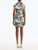 *VIRTUAL TRUNK SHOW* Oscar de la Renta Short Sleeve Palm Leaves Printed Tweed Day Dress