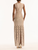 *VIRTUAL TRUNK SHOW* Oscar de la Renta Sleeveless Pineapple Fringe Metallic Jersey Dress