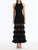 *VIRTUAL TRUNK SHOW* Oscar de la Renta Crochet Halter Circle Dress With Tonal Foil