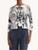 *VIRTUAL TRUNK SHOW* Oscar de la Renta Printed Dotted Palm Cardigan Twinset With Ties