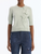 *VIRTUAL TRUNK SHOW* Oscar de la Renta 3/4 Sleeve Hibiscus Appliques Shortsleeve Pullover
