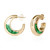 Moritz Glik 18K Yellow Gold Artemis Earrings Emerald