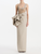 *VIRTUAL TRUNK SHOW* Oscar de la Renta Sleeveless Crystal Embroidered Draped Faille Gown