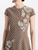 *VIRTUAL TRUNK SHOW* Oscar de la Renta Short Sleeve Crystal Floral Grid Embroidered Gown