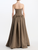 *VIRTUAL TRUNK SHOW* Oscar de la Renta Strapless Shiny Leaves Embroidered Ball Gown