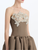 *VIRTUAL TRUNK SHOW* Oscar de la Renta Strapless Shiny Leaves Embroidered Ball Gown
