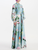 *VIRTUAL TRUNK SHOW* Oscar de la Renta Long Sleeve Mixed Botanical Silk Twill Caftan