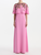 *VIRTUAL TRUNK SHOW* Oscar de la Renta Midi Sleeve Beaded Florals Embroidered Georgette Caftan