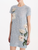 *VIRTUAL TRUNK SHOW* Oscar de la Renta Short Sleeve Beaded Chine Florals Cocktail Dress