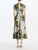 *VIRTUAL TRUNK SHOW* Oscar de la Renta Short Sleeve Foliage Cotton Poplin Day Dress