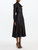 *VIRTUAL TRUNK SHOW* Oscar de la Renta Long Sleeve Tie Neck Argyle Silk Twill Day Dress