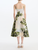 *VIRTUAL TRUNK SHOW* Oscar de la Renta Sleeveless Scoop Neck Foliage Faille Dress