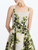 *VIRTUAL TRUNK SHOW* Oscar de la Renta Sleeveless Scoop Neck Foliage Faille Dress