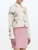 *VIRTUAL TRUNK SHOW* Oscar de la Renta Long Sleeve Faded Mixed Botanical Cotton Denim Jacket