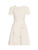 Oscar de la Renta Short Sleeve Porcelain Flower Embroidered Knit Dress in Ivory, Size Medium