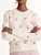 Oscar de la Renta Porcelain Flower Sequin Embroidered Pullover in Ivory, Size X-Small