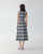 Carolina Herrera Plaid A-Line Midi Dress in Black/Multi