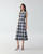 Carolina Herrera Plaid A-Line Midi Dress in Black/Multi