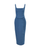 Carolina Herrera Polka Dot Denim Corseted Pencil Dress in Light Blue, Size 4